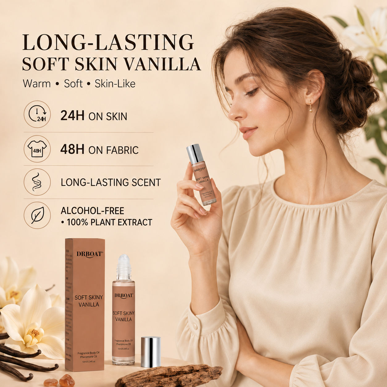 Women Roll On Fragrance Oil, S - Vanilla Perfume Oil review and price
