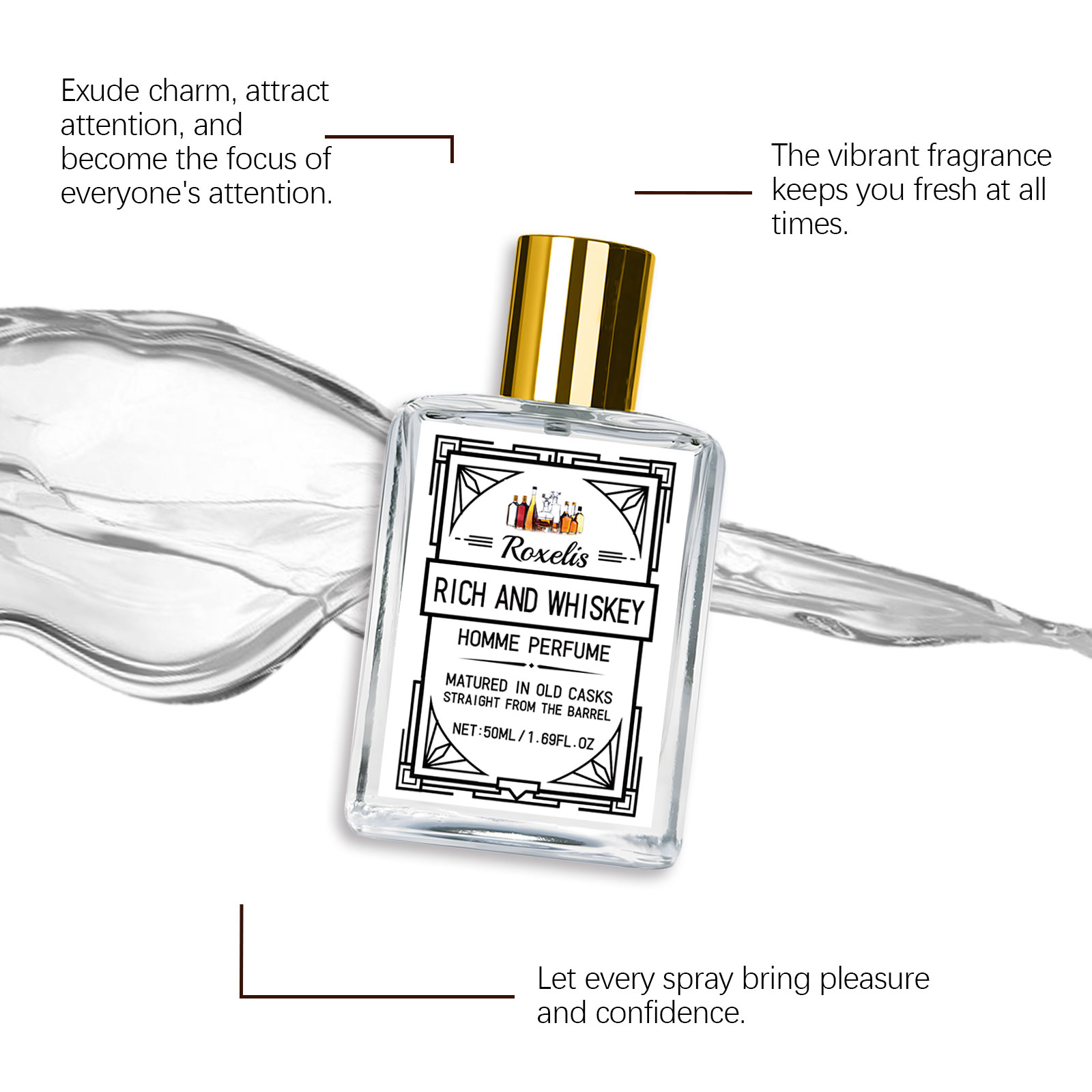 Roxelis 50ml Charm Whisky Men' - Perfume Fragrances review and price